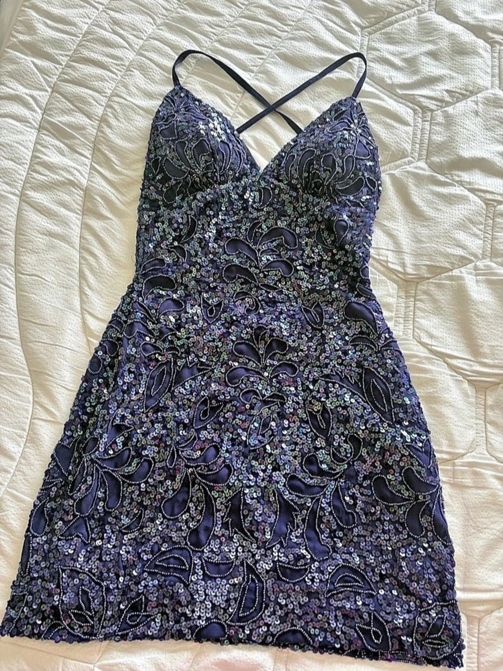 Sequin Paisley Mini Dress Size XXS